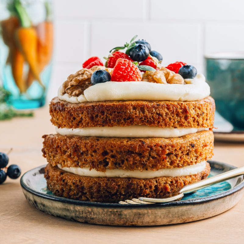 Mini Carrot Cake with Berries and Nuts